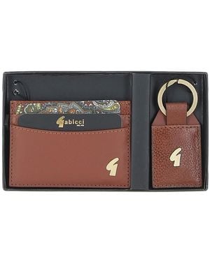 Gabicci '303' Real Leather Card Holder & Key Ring Gift Set - Grey