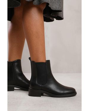 Where's That From Wheres 'Serna' Wide Fit Ankle Boot With Elastic Panel And Side Zip - Black