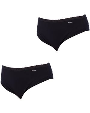 Janira Pack Of 2 Brislip Midi Cotton Knickers 1031763 - Black