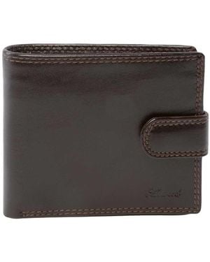 Ashwood Leather Classic Billfold Wallet With 3 Card Slots & Id Tab - Black