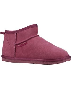 Hush Puppies Ashanti Suede Slippers - Purple