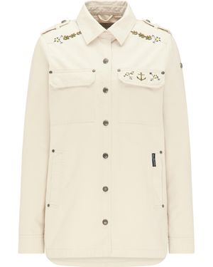 Dreimaster Lichte Jas Dames Cr - Naturel