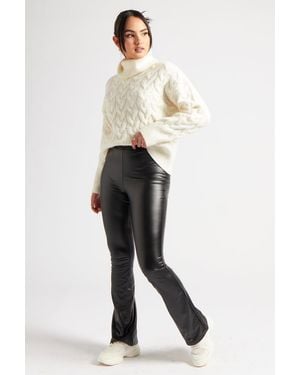 Urban Bliss Flare Pu Leggings - Black