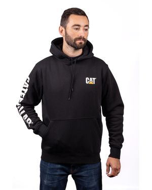 Caterpillar Trademark Banner Cotton Hooded Sweatshirt - Black
