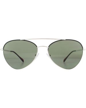 Prada Sunglasses 50Ss Gaq5X1 Polarized Metal - Green