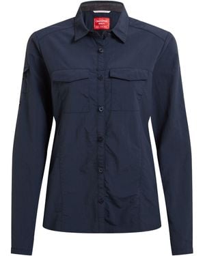 Craghoppers Ladies Adventure Iii Nosilife Long-Sleeved Shirt - Blue
