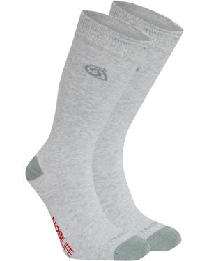 Craghoppers Adult Insect Repellent Socks (Soft Marl/Lichen) - Grey