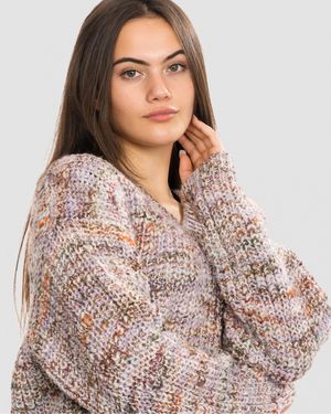 Samsøe & Samsøe Samsoe & Nuria V-Neck Jumper - Brown