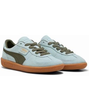 PUMA Palermo Leather Peaceful/Loden Trainers - Blue