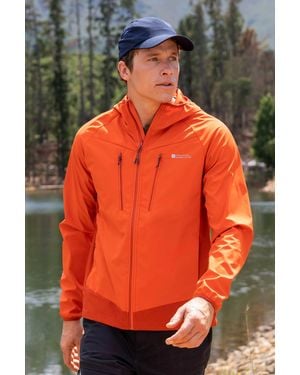 Mountain Warehouse 'Ambit' Softshell Jacket Water Resistant Windproof Coat - Orange