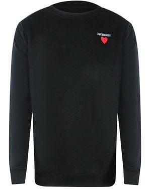 Moschino Love Heart Logo Jumper Cotton - Black