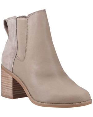 TOMS Ladies Evelyn Leather Boots - Brown