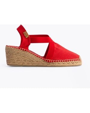 Toni Pons Ter Vegan Wedge Espadrilles Textile - Red