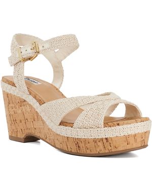 Dune Kelulu Cork Wedge Sandals - Metallic