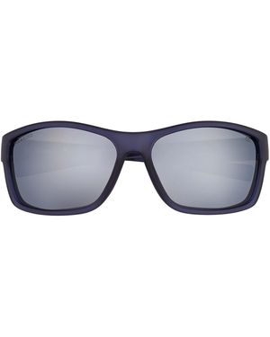 Caterpillar Rectangle Matte Mirror Polarized Cts-8029 - Blue