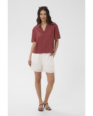 Kaffe Short Kafiona Short Baggy Fit - Rood