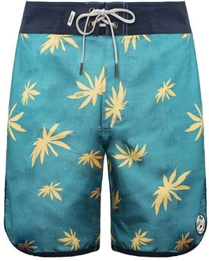 Vans Off The Wall Stretch Waist Printed Planetary Boardshort Vn 00Ql0D4 Recycled Polyester - Blue