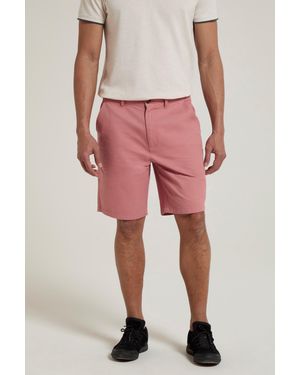 Mountain Warehouse 'Woods' Chino Shorts Breathable Comfortable Regular Fit Cotton - Red