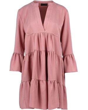 Conquista Dark Loose A Line Dress - Pink