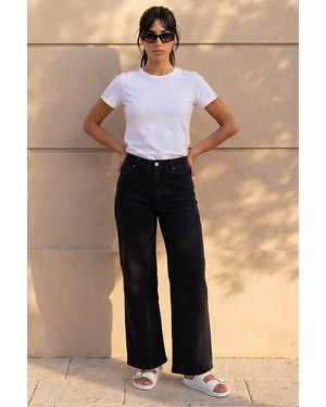 Roman Petite Wide Leg Jeans - Black