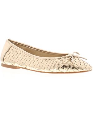 Platino Flat Shoes Ballet Flats Chriscross Slip On - Black
