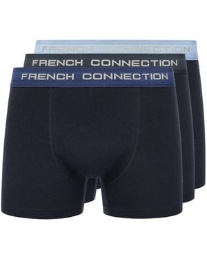 French Connection Fc16 3Pk Boxer Shorts - Blue