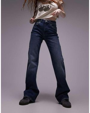 TOPSHOP Relaxed Flare Mid Rise Jean - Blue
