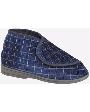 Zedzzz Bertie Bootee Slippers - Blue