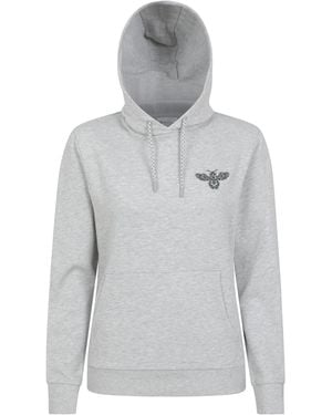 Mountain Warehouse Ladies Floral Bee Jersey Hoodie (Light) - Grey