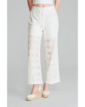 GUSTO Embroidered Trousers - White