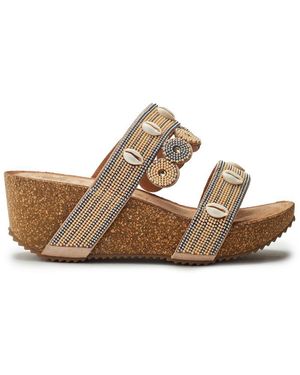 b.soleful Lurina Sandals Faux Leather - Brown