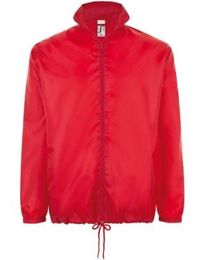 Sol's Shift Showerproof Windbreaker Jacket - Red