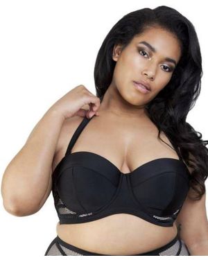 Playful Promises Hunter Mcgrady Mesh Insert Bikini Top - Black