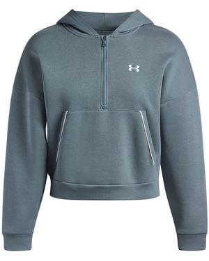 Under Armour Ua Rival Relaxed Fit Drop Shoulder Hooded Neck Sweatshirt - Blue