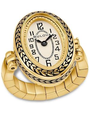 Bulova Art Deco Ring Horloge Goudkleurig 97L188 - Metallic