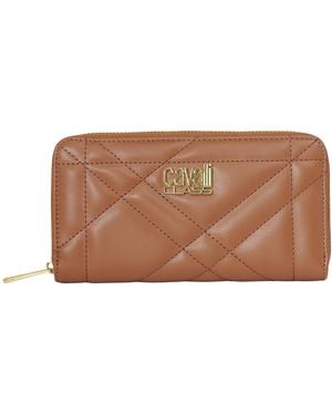 Roberto Cavalli Wallet With Zip Closure Ccsw0193 - Brown