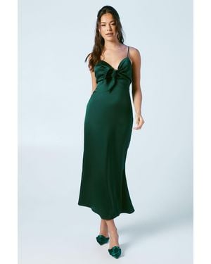 Oasis Strappy Tie Detail Bridesmaids Dress - Green