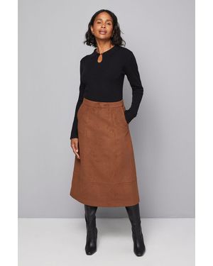 Wallis Keyhole Collared Knitted Top - Black