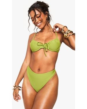 Boohoo Swimwear Essentials Underwired Bikini Top - Green