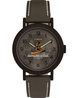 Timex Harry Potter X Weekender Sorting Hat Watch Tw2Y77000 Leather - Black
