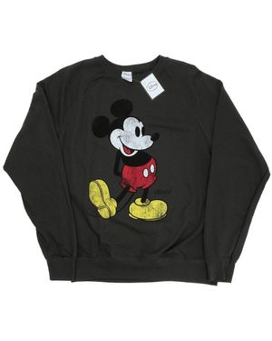 Disney Mickey Mouse Classic Kick Sweatshirt (Light Graphite) - Black