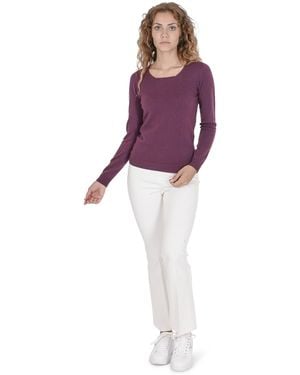 Crown of Edinburgh Cashmere Square Neck Jumper Coe 0024 - Purple