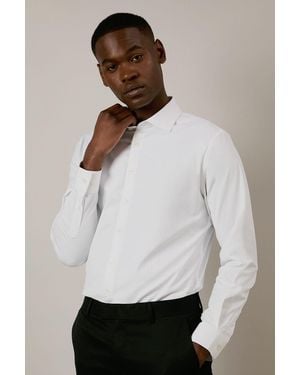 Burton Regular Fit Easy Iron Shirt Cotton - White
