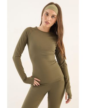 DSGN Studio Sculpt Long Sleeve Top - Green