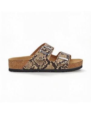 Rieker V6391 Cross Strap Sandals Multi - Brown