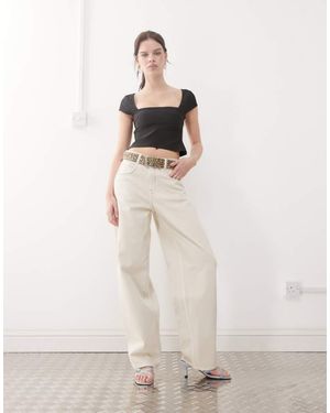 Miss Sixty Boyfriend Fit Denim Jeans - White