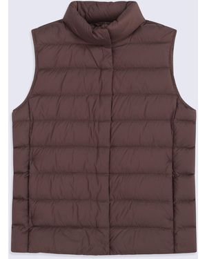 Mountain Warehouse Lightweight Down Gilet Water Resistant Sleeveless Body Warmer Jacket - Brown