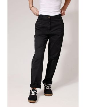 Secret Label Tapered Ankle Grazer Chino Trousers - Black
