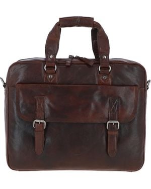 Ashwood Leather 'Stefano' Real Vintage Laptop Work Bag - Brown