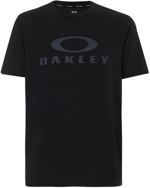 Oakley Short Sleeve Crew Neck O Bark T-Shirt 457130 02E Cotton - Black